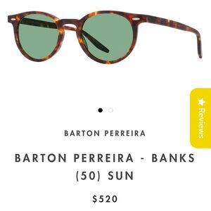 Barton Perreira Banks Sunglasses, Norton 50 21-153, Designer, unisex